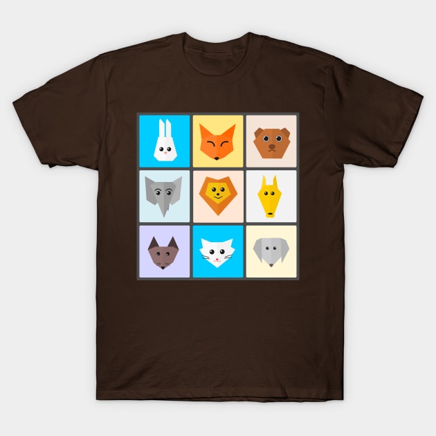 Minimalist Animal Portraits T-Shirt by PatrioTEEism